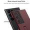 For Samsung Galaxy S22 Ultra 5G GKK Ultra-thin Shockproof Phone Case with Holder(Red)