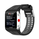 For Polar V800 GPS Smart Watch Two-color Steel Buckle Watch Band(Black+Grey)