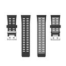 For Polar V800 GPS Smart Watch Two-color Steel Buckle Watch Band(Black+Grey)