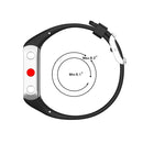 For Polar V800 GPS Smart Watch Two-color Steel Buckle Watch Band(Black+Grey)
