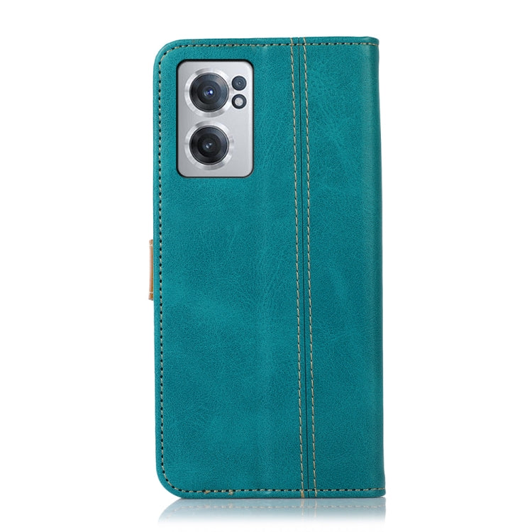 For OnePlus Nord CE 2 5G Stitching Thread Calf Texture Leather Phone Case(Light Green)