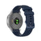 For Garmin Vivoactive 4S Small Plaid Silicone Watch Band(Navy Blue)