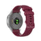 For Garmin Vivoactive 4S Small Plaid Silicone Watch Band(Red Wine)