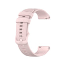 For Garmin Vivoactive 4S Small Plaid Silicone Watch Band(Rose Pink)