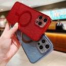 Electroplating Magsafe Magnetic Glitter Powder Phone Case For iPhone 13 mini(Red)