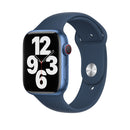 Silicone Watch Band For Apple Watch Series 8&7 41mm / SE 2&6&SE&5&4 40mm / 3&2&1 38mm(Abyss Blue)