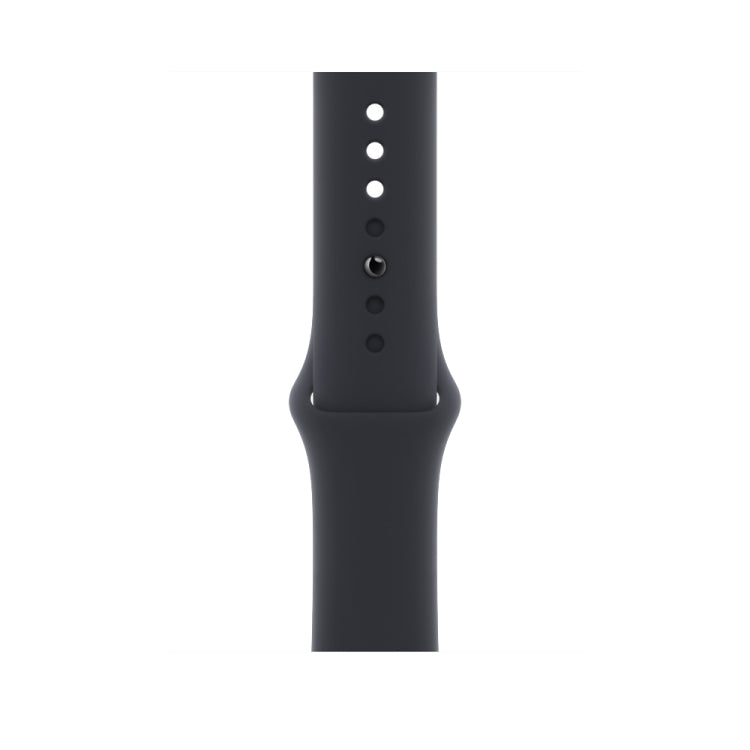 Silicone Watch Band For Apple Watch Ultra 49mm / Series 8&7 45mm / SE 2&6&SE&5&4 44mm / 3&2&1 42mm(Midnight Black)