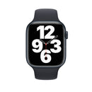 Silicone Watch Band For Apple Watch Ultra 49mm / Series 8&7 45mm / SE 2&6&SE&5&4 44mm / 3&2&1 42mm(Midnight Black)