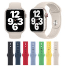 Silicone Watch Band For Apple Watch Ultra 49mm / Series 8&7 45mm / SE 2&6&SE&5&4 44mm / 3&2&1 42mm(Midnight Black)