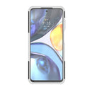 For Motorola Moto G22/E32 Tire Texture TPU + PC Phone Case with Holder(White)