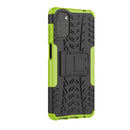For Motorola Moto G22/E32 Tire Texture TPU + PC Phone Case with Holder(Green)
