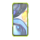 For Motorola Moto G22/E32 Tire Texture TPU + PC Phone Case with Holder(Green)
