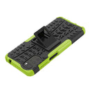For Motorola Moto G22/E32 Tire Texture TPU + PC Phone Case with Holder(Green)