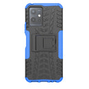 For vivo Y75 / Y55 / T1 5G Tire Texture TPU + PC Phone Case with Holder(Blue)