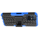 For vivo Y75 / Y55 / T1 5G Tire Texture TPU + PC Phone Case with Holder(Blue)