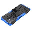 For vivo Y75 / Y55 / T1 5G Tire Texture TPU + PC Phone Case with Holder(Blue)