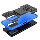 For vivo Y75 / Y55 / T1 5G Tire Texture TPU + PC Phone Case with Holder(Blue)