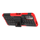 For Nokia G21 4G Tire Texture TPU + PC Phone Case with Holder(Red)