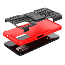 For Nokia G21 4G Tire Texture TPU + PC Phone Case with Holder(Red)