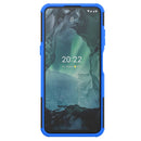For Nokia G21 4G Tire Texture TPU + PC Phone Case with Holder(Blue)
