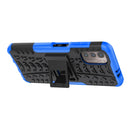 For Nokia G21 4G Tire Texture TPU + PC Phone Case with Holder(Blue)