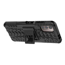 For Nokia G21 4G Tire Texture TPU + PC Phone Case with Holder(Black)