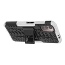 For Nokia G21 4G Tire Texture TPU + PC Phone Case with Holder(White)