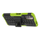 For Nokia G21 4G Tire Texture TPU + PC Phone Case with Holder(Green)