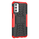 For Samsung Galaxy M23 / F23 5G Tire Texture TPU + PC Phone Case with Holder(Red)