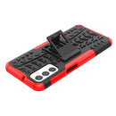 For Samsung Galaxy M23 / F23 5G Tire Texture TPU + PC Phone Case with Holder(Red)