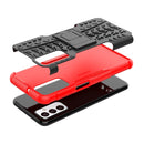 For Samsung Galaxy M23 / F23 5G Tire Texture TPU + PC Phone Case with Holder(Red)