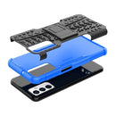 For Samsung Galaxy M23 / F23 5G Tire Texture TPU + PC Phone Case with Holder(Blue)