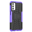 For Samsung Galaxy M23 / F23 5G Tire Texture TPU + PC Phone Case with Holder(Purple)