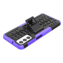 For Samsung Galaxy M23 / F23 5G Tire Texture TPU + PC Phone Case with Holder(Purple)