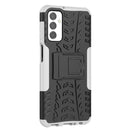 For Samsung Galaxy M23 / F23 5G Tire Texture TPU + PC Phone Case with Holder(White)