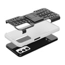 For Samsung Galaxy M23 / F23 5G Tire Texture TPU + PC Phone Case with Holder(White)