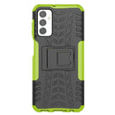 For Samsung Galaxy M23 / F23 5G Tire Texture TPU + PC Phone Case with Holder(Green)