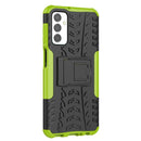 For Samsung Galaxy M23 / F23 5G Tire Texture TPU + PC Phone Case with Holder(Green)