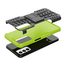 For Samsung Galaxy M23 / F23 5G Tire Texture TPU + PC Phone Case with Holder(Green)