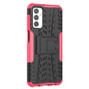 For Samsung Galaxy M23 / F23 5G Tire Texture TPU + PC Phone Case with Holder(Pink)