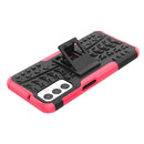 For Samsung Galaxy M23 / F23 5G Tire Texture TPU + PC Phone Case with Holder(Pink)
