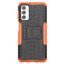 For Samsung Galaxy M23 / F23 5G Tire Texture TPU + PC Phone Case with Holder(Orange)