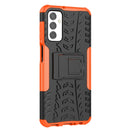 For Samsung Galaxy M23 / F23 5G Tire Texture TPU + PC Phone Case with Holder(Orange)