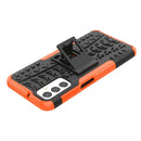 For Samsung Galaxy M23 / F23 5G Tire Texture TPU + PC Phone Case with Holder(Orange)