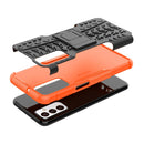 For Samsung Galaxy M23 / F23 5G Tire Texture TPU + PC Phone Case with Holder(Orange)