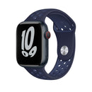 Sport Silicone Watch Band For Apple Watch Series 7 45mm / 6&SE&5&4 44mm / 3&2&1 42mm(Midnight Navy/Mystic Navy)