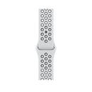 Sport Silicone Watch Band For Apple Watch Ultra 49mm / Series 8&7 45mm / SE 2&6&SE&5&4 44mm / 3&2&1 42mm(Pure Platinum/Black)