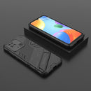 For Xiaomi Redmi 10C 4G Punk Armor PC + TPU Phone Case with Holder(Black)