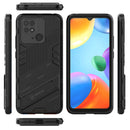 For Xiaomi Redmi 10C 4G Punk Armor PC + TPU Phone Case with Holder(Black)