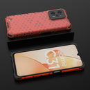 For OPPO Realme C31 4G Shockproof Honeycomb PC + TPU Protective Case(Red)